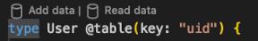 Botón para agregar datos de Code Lens para Firebase Data Connect